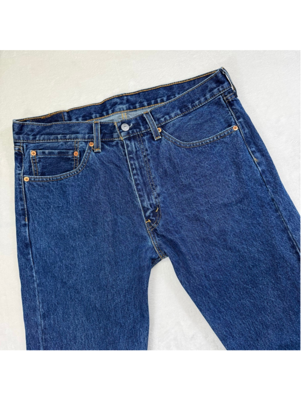 Men's Levi's 505 36x30 Regular Fit Dark Wash Jeans